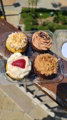 Cupcakes: Strawberry Shortcake, English Toffee, Chocoholic, & German Chocolate ($4 each when you buy 4) 05-27-2023