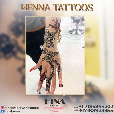 Every design tells a story. What's yours? #HennaMagic #HinaEyebrowThreading