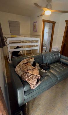 Bunk beds being built during our stay