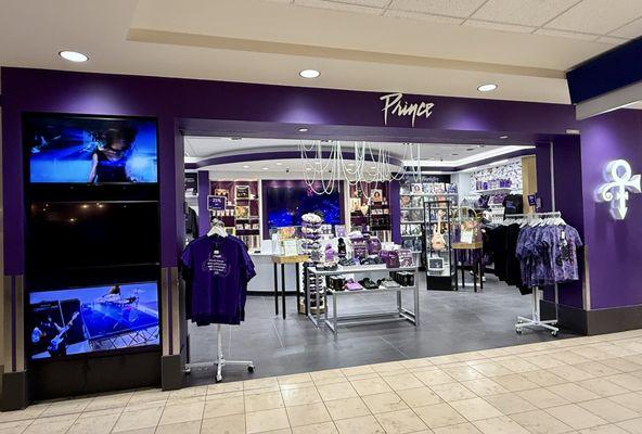 A store in the airport dedicated to PRINCE?!? This is so cool.