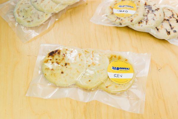 Frozen Pupusas to take home now available at your local farmers market in Atlanta.