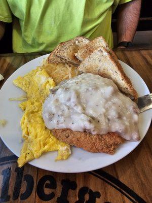 Yummy chicken fried steak!