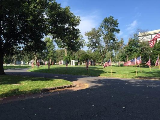 Looking into the cemetery from just within the gates.