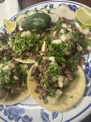Carne asada tacos