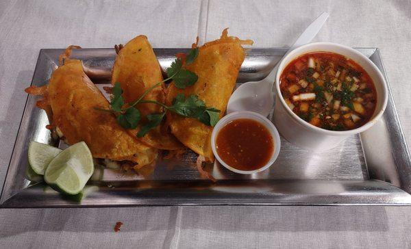 Quesabirrias and consome