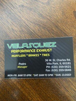 Velasquez Muffler and Brakes