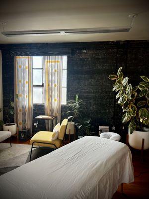Bright and cozy treatment room