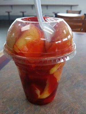 Coctel Mango ($5.60)+Limon+chili+chamoy ($0.50)