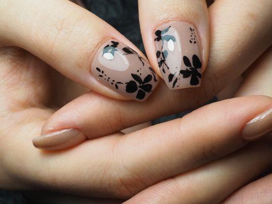 Hand painted flowers