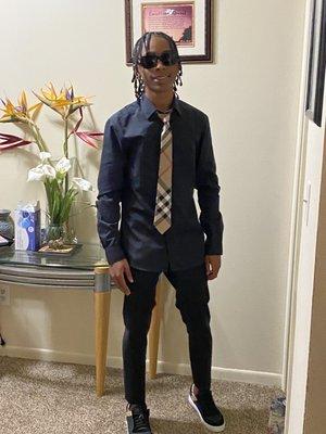 Pants needed Tailoring, Joe cut them to fix my nephews slim body as well. They look like how made them.