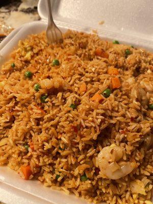 Delicious spicy shrimp fried rice yum yum