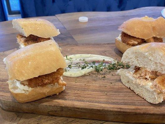 Panko Fried Salmon & Cream Cheese and garlic aioli