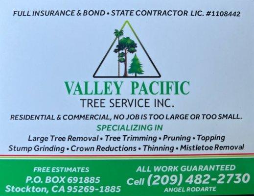 Valley Pacific Tree Service Inc.