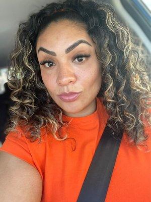 My brows the next day...no redness which is always great!