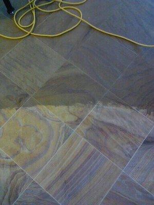 Cleaning Indian sandstone