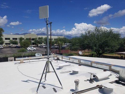 Picture of existing roof system.