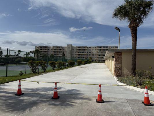 Condominium Parking Lot Area