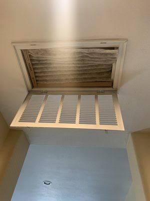 Water flooding out a vent