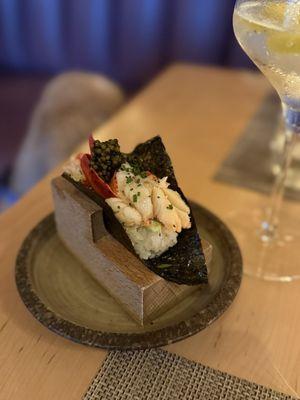 Hand roll add caviar