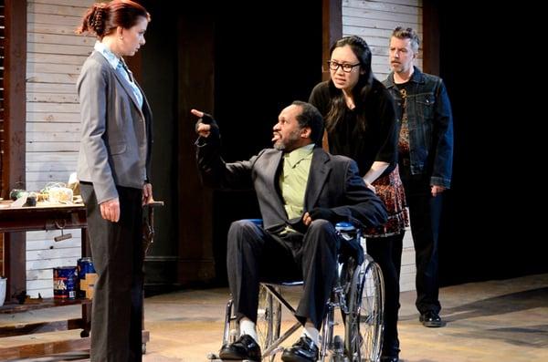 Janet Sales, Andre DeSandies, Julie Chen and Scott McGowan in The Most Deserving by Catherine Trieschmann