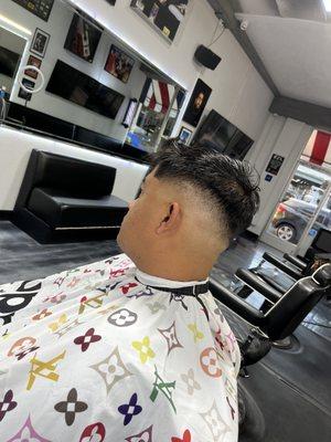 Hair cut by Jeremiah at Lefthook barbershop
