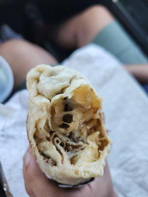 Carne asasa burrito