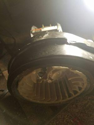 Dryer motor replacement that required a new blower wheel since the old one would not unscrew.