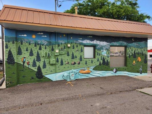 The new mural on the Main Street side of the building