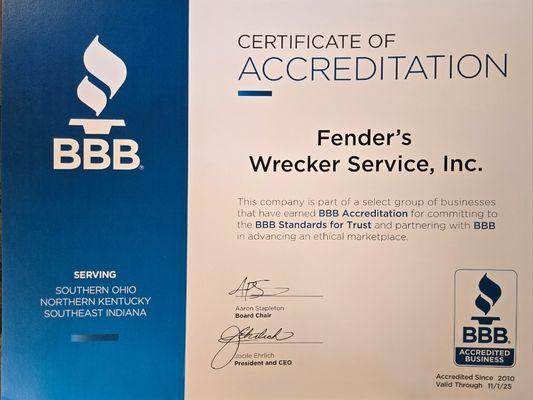 Fender's Wrecker Service