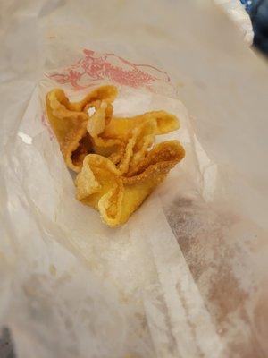 Crab ragoons these were really good.