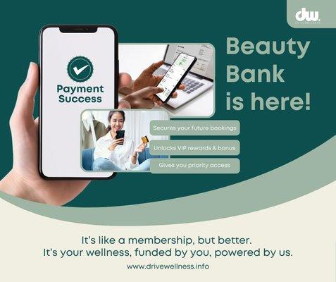 Lock in your future glow with Beauty Bank! Pre-save for treatments to unlock VIP rewards, bonus cash & priority access. Comment "BEAUTY BANK