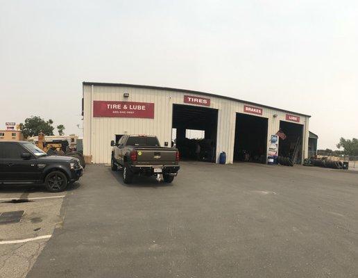 This is tire shop we do brakes tires and also lube