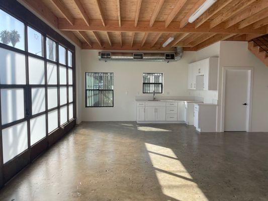 My studio with massive windows