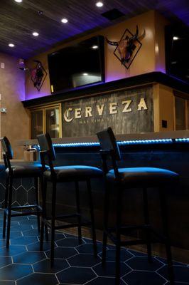 Tacos & Beer Bar Area