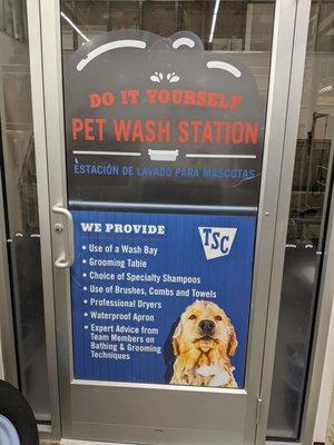 Entrance to dog wash