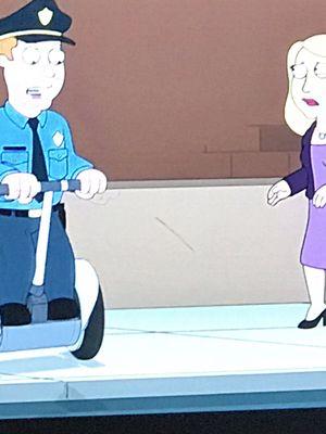 The knife mark on our TV