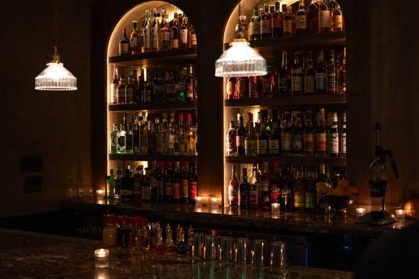 The bar at Mae's Room