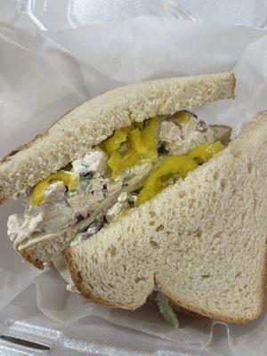 Chicken Salad Sandwich (I asked for banana peppers)