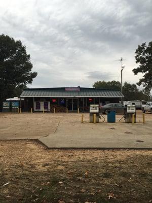This is Enid lake store we sell food and bait fishing license beer and rent golf cart store campers