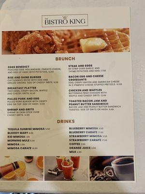 Brunch menu