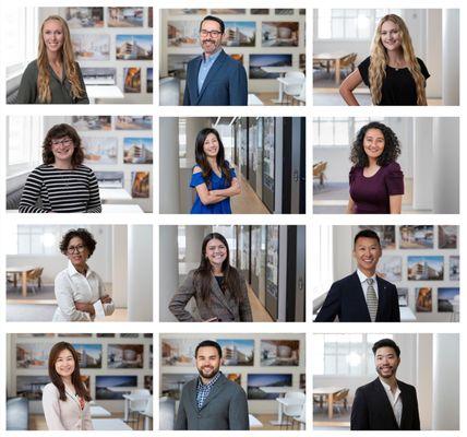 Professional, polished headshots of your team at your offices