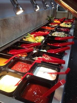 Freshly prepared salad, fruits and deserts everyday!!