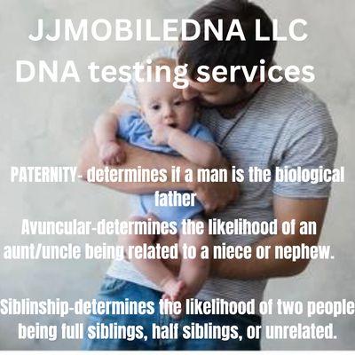 JJMobileDNA LLC - Trusted, On-Site DNA Testing
We provide fast, confidential, and court-admissible DNA testing right at your location.