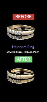 Heirloom Diamond Band Restored