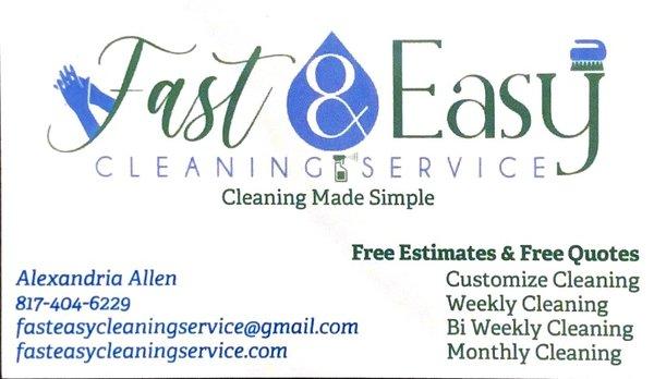 Fast & Easy Cleaning Service