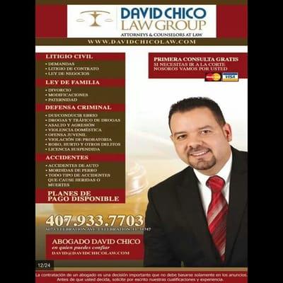 David Chico Law Group. NUEVA DIRECCION