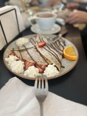Strawberry and Nutella crepe