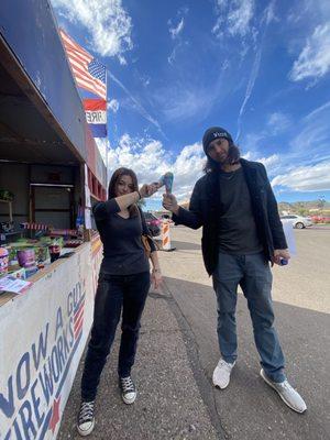 two firework employees