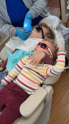 Kids at dentist