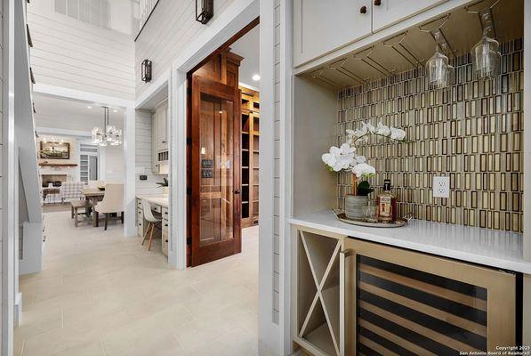 Bar area in this beautiful Wimberley home.